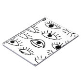 Carnet Doodle eye, motif créatif sans couture. (Côté gauche)