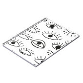 Carnet Doodle eye, motif sans soudure. (Côté gauche)