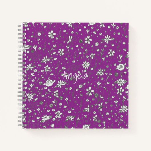 Carnet Doodle Flower personnalisable (Devant)