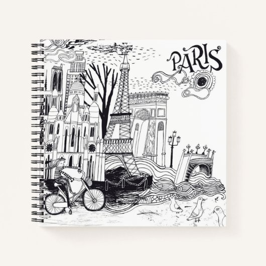 Carnet Doodle Paris France (Devant)