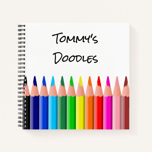 Carnet Doodle pour enfant personnalisé (Devant)