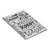 Carnet doodle robot élément, illustrateur ligne outils ti (Côté Droit)