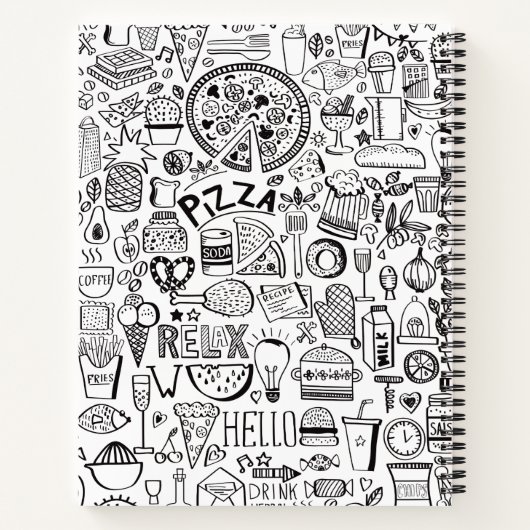 Carnet Doodles alimentaires (Dos)