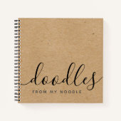 Carnet Doodles amusants de My Noodle Kraft Brown (Devant)