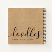 Carnet Doodles amusants de My Noodle Kraft Brown (Dos)