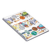 Carnet Doodles D'Espace Extérieur À Main. Vintage (Côté Droit)