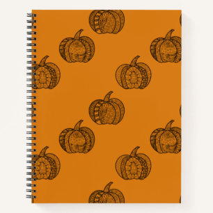 Carnet Doodles d'Halloween boho mandala citrouilles Autom