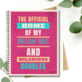 Carnet Doodles Funny personnalisés Typographie de script