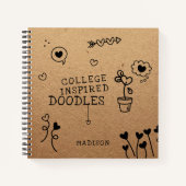 Carnet Doodles inspirés par l'université Funny Girly Pers (Devant)