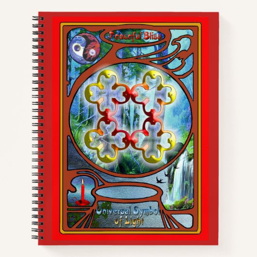 Carnet Doodling sur le symbole des Bliss pacifiques (Devant)