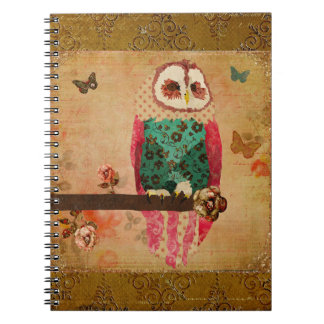 Carnet d'or de hibou de Rosa