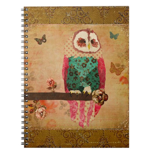 Carnet d'or de hibou de Rosa (Devant)