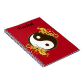 Carnet d'or de Yin Yang de dragon (Côté Droit)