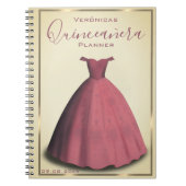 Carnet d'or du planificateur Quinceañera (Devant)