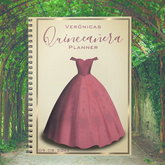 Carnet d'or du planificateur Quinceañera