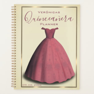 Carnet d'or du planificateur Quinceañera