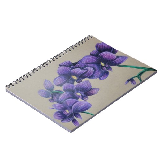 Carnet d'orchidée violette (Côté gauche)