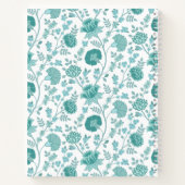 Carnet Dos de motifs floraux jacobéens sur blanc (Dos)