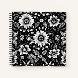 Carnet Dose de marguerite N&B