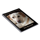 Carnet Dossier animal de compagnie Yellow Labrador Retrie (Côté Droit)