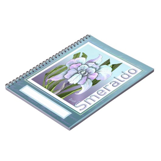 Carnet Dossier de poche de fleurs Smeraldo (Côté gauche)