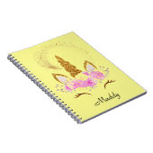 CARNET DOSSIER DE POCHE LICORNE ROSE (Côté Droit)
