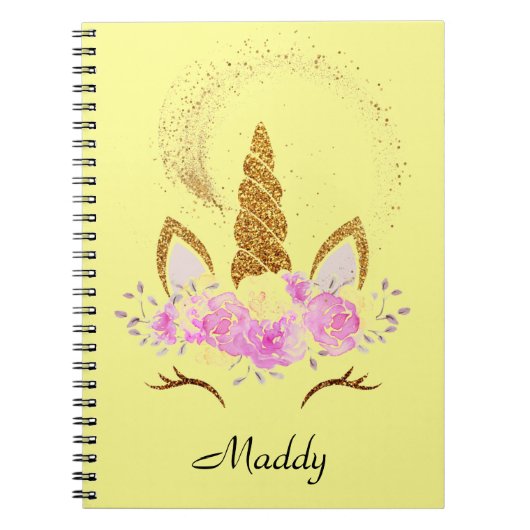 CARNET DOSSIER DE POCHE LICORNE ROSE (Devant)
