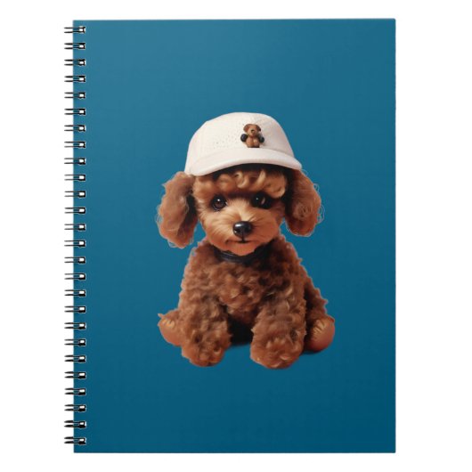 Carnet Dossier Poodle Tasse à Thé Blanche (Devant)