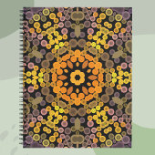 Carnet Dot Mandala Flower Jaune et violet