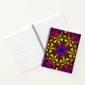 Carnet Dot Mandala Flower violet et jaune (Intérieur)