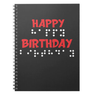 Carnet Dots en braille - Joyeux t-shirt Blind pour l'anni