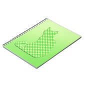 Carnet Dotty Chat - teintes vert citron (Côté gauche)