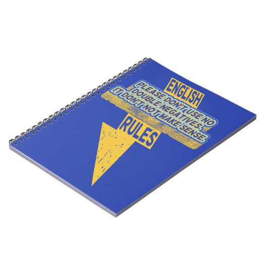 Carnet Double lecture négative de l'anglais (Côté gauche)