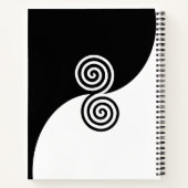 Carnet Double spirale en noir et blanc (Dos)