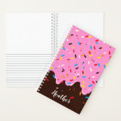 Carnet Douce friandise au chocolat rose (À l'intérieur)