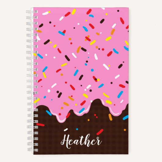 Carnet Douce friandise au chocolat rose (Recto)