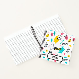 Carnet Douce main colorée dessinée