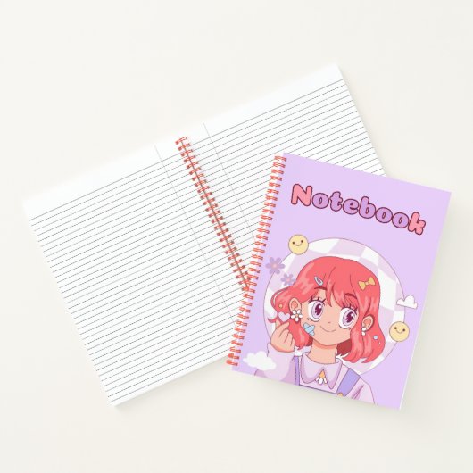 Carnet Douce mauve mauve fille 💜 💗 ✨ Pour elle (Intérieur)