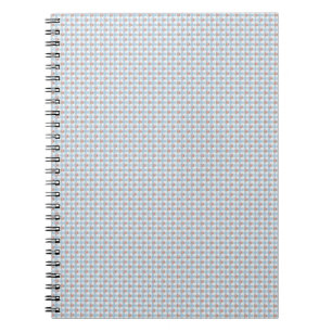Carnet Douce rosebud rétro des années 50 à carreaux bleus