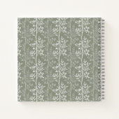 Carnet Douce silhouette botanique florale olive neutre (Dos)