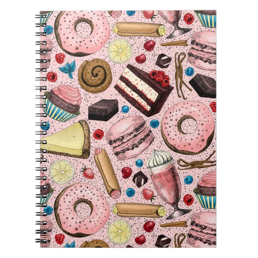 Carnet Douceurs sur rose (Devant)