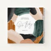 Carnet Douche bébéOh bébé terre cuite abstraite peinte (Dos)