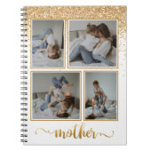 Carnet Douche de Parties scintillant or 4 Photo Collage N (Devant)