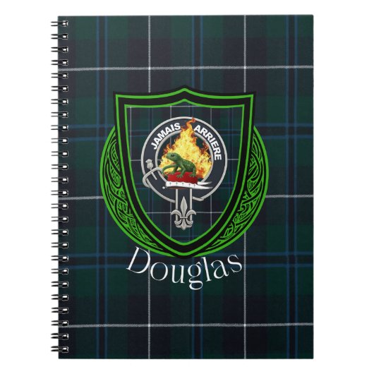 Carnet Douglas Scottish Clan Tartan & Crest (Devant)
