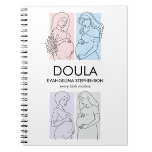 Carnet DOULA Art en ligne pastel personnalisé
