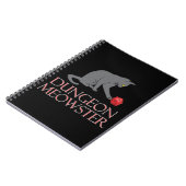 Carnet Doungeon Meowster Drôle RPG Chat avec dés (Côté gauche)