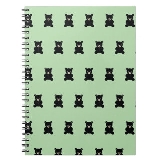 Carnet d'ours en peluche noir