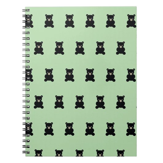 Carnet d'ours en peluche noir (Devant)