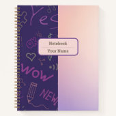 Carnet d'outils violet motif (Devant)