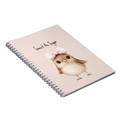Carnet Doux comme un oiseau au ruban rose (Côté Droit)